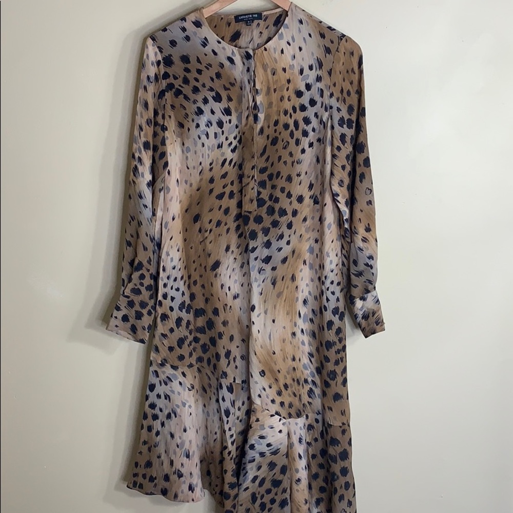 Lafayette 148 leopard silk dress